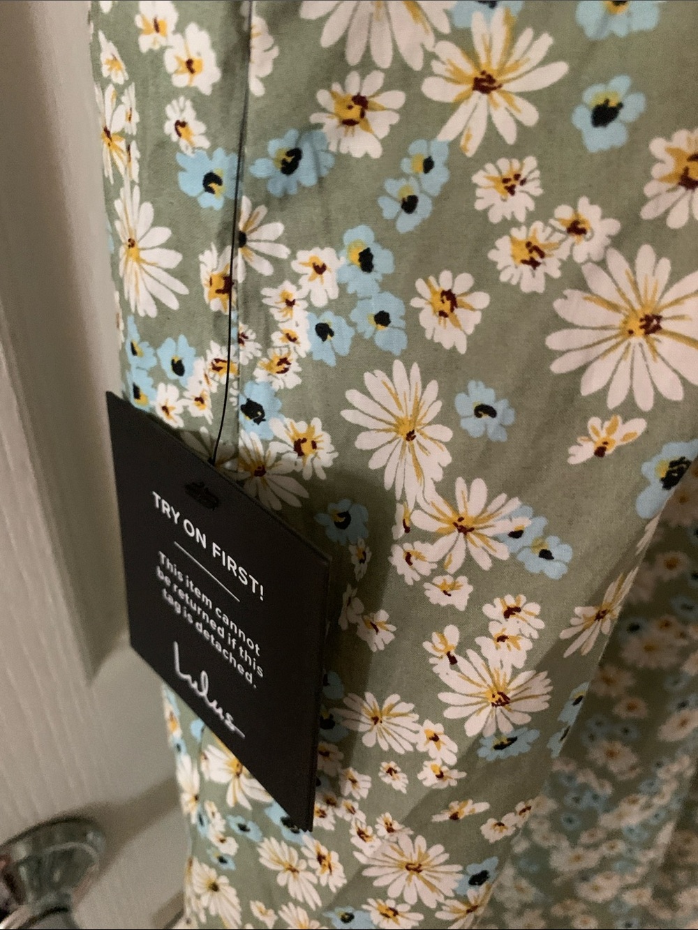 NWT Lulus Among the Meadow Sage Green Floral Print Midi Dress - Picture 3 of 16